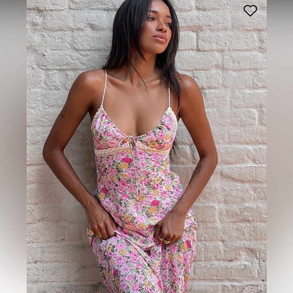 Princess Polly Emily Maxi Dress Pink Floral. Women Size US 10.